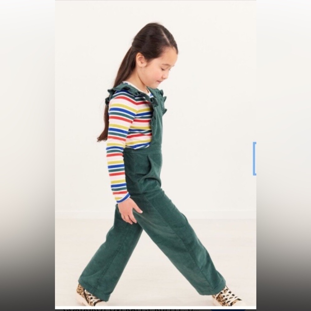 Hanna Andersson Corduroy Overalls with Ruffle Straps 5 - Picture 2 of 13